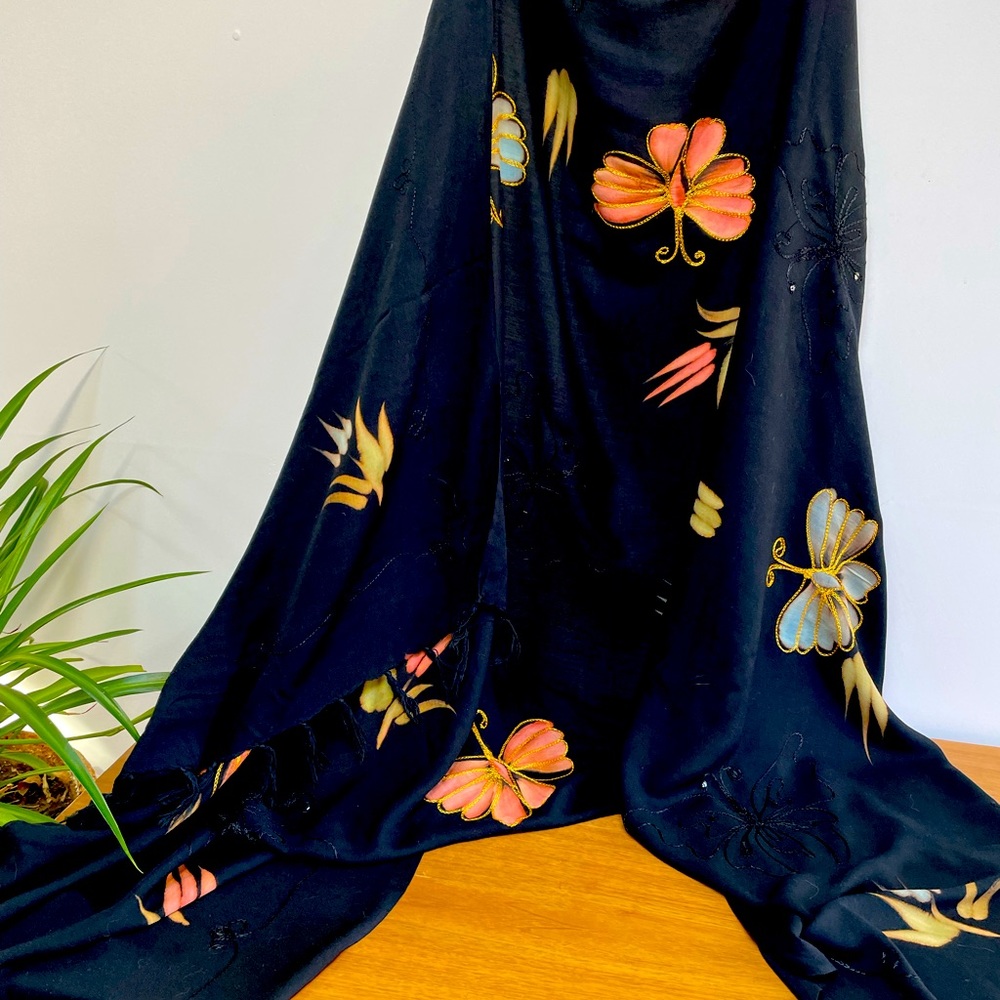Free add on with bundle Sarong beach cover-up with embroidery details Floral